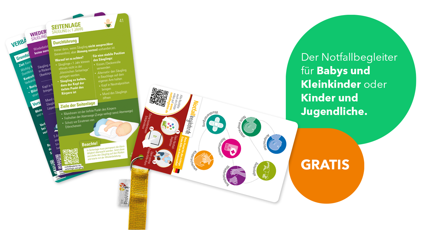 Vorschaubild zum Gratis Notfallbegleiter für Babys und Kleinkinder oder Kinder und Jugendliche
